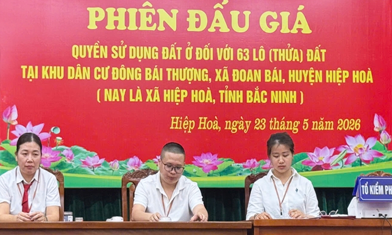  Bắc Ninh: Đấu giá thành công 63 lô đất ở, thu về gần 117 tỷ đồng